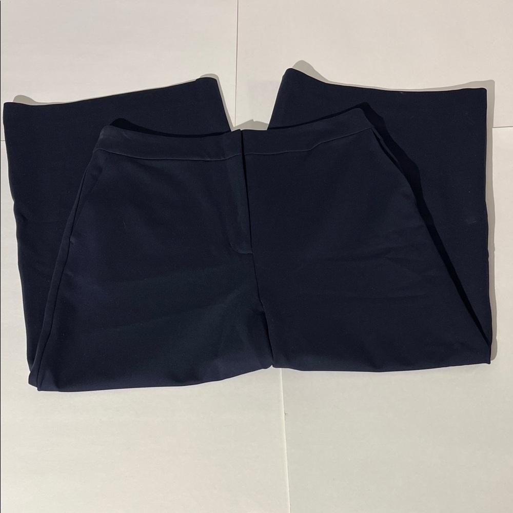 Boden Navy Blue High Rise Super Wide Leg Pants Trousers sz 10 Business Casual